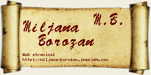 Miljana Borozan vizit kartica